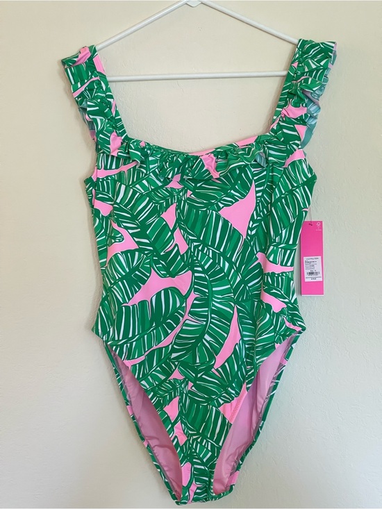 Lilly Pulitzer Other - Lilly Pulitzer Aemma Ruffle One Piece Swimsuit Let’s Go Bananas Size 12